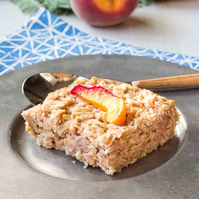 Baked Peach Oatmeal