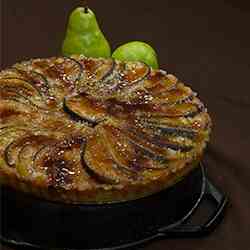 Caramelized Pear Almond Tart 