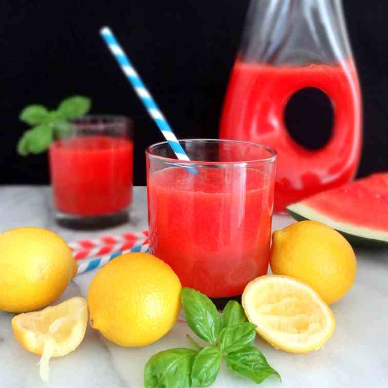 basil watermelon lemonade