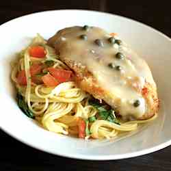 Chicken Piccata with Angel Hair Pasta