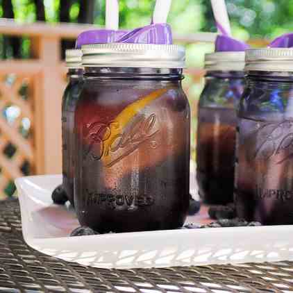 Sparkling White Wine And Berries