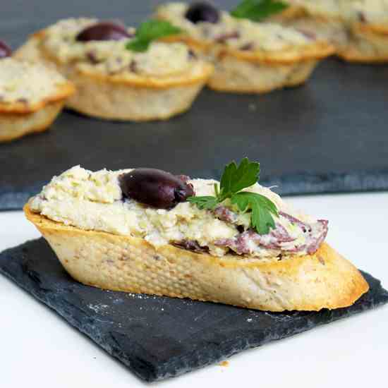 artichoke olive bruschetta