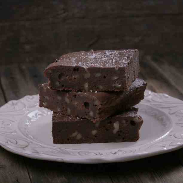 Dark Chocolate Brownies With Sea Salt