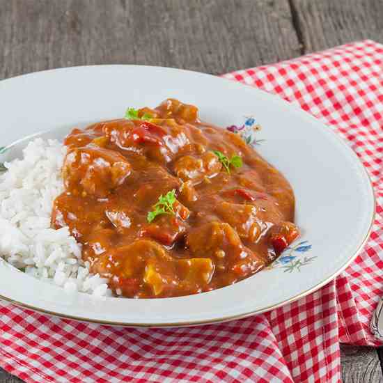 Slow cooker pork goulash