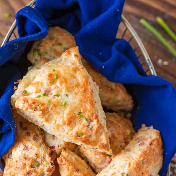 easy ham and cheese scones