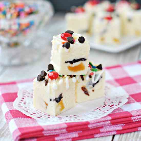 Banana Split Fudge