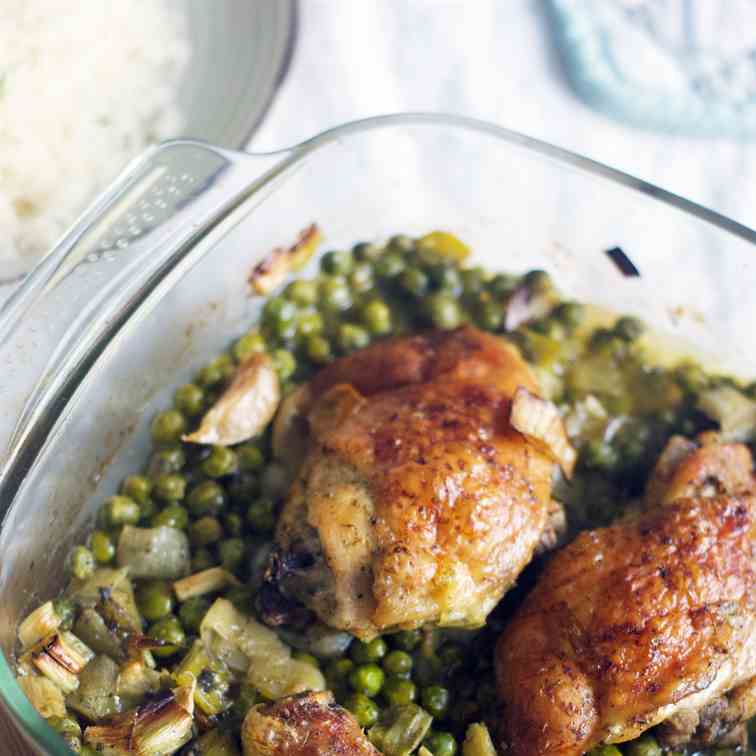 Chicken Casserole With Leeks - Peas