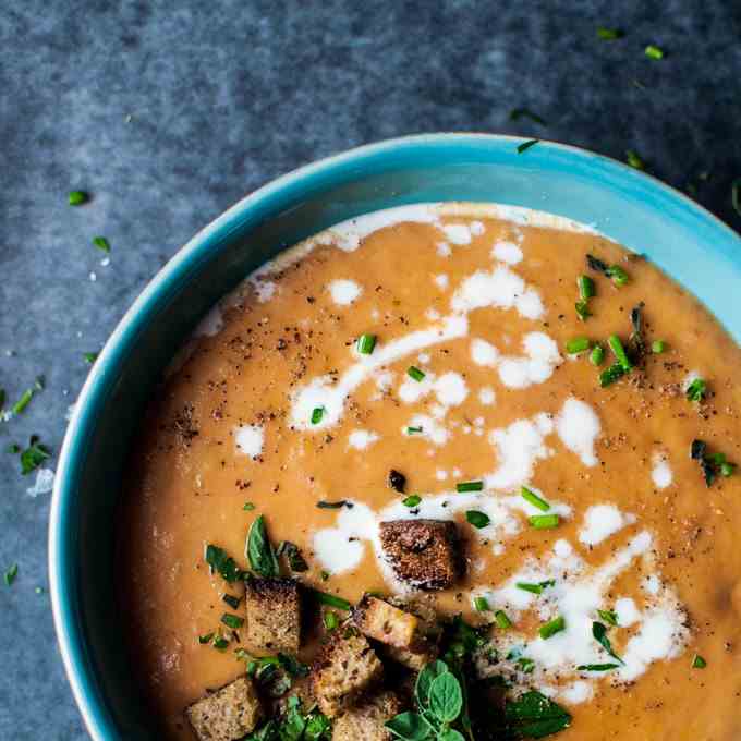 Potato, Leek, and Tomato Soup