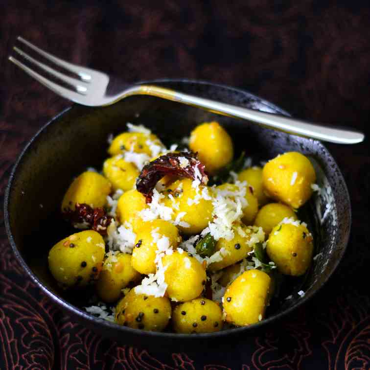 Cornmeal Dumplings Stir Fry