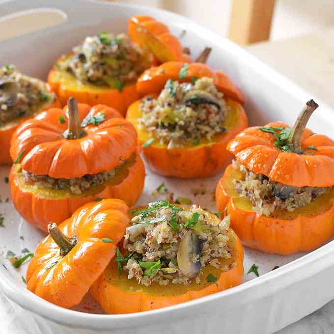 Savory Stuffed Mini Pumpkins