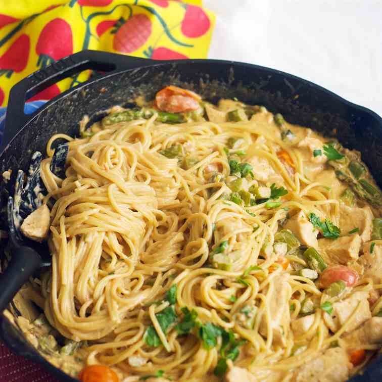 Sun Dried Tomato Chicken Asparagus Pasta