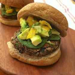 Black Bean Burgers & Mango Salsa