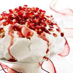 Pavlova with pomegranate