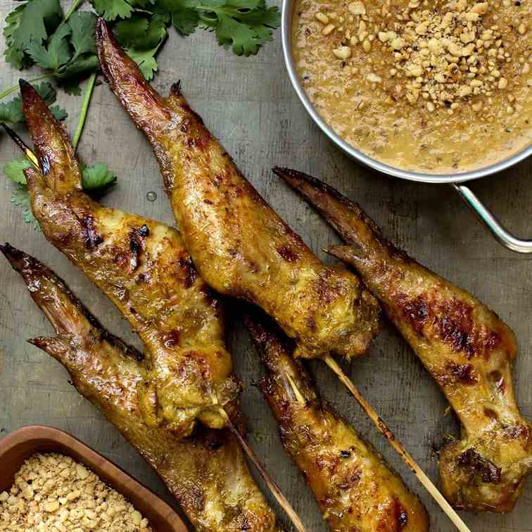 Grilled Satay Chicken Wings