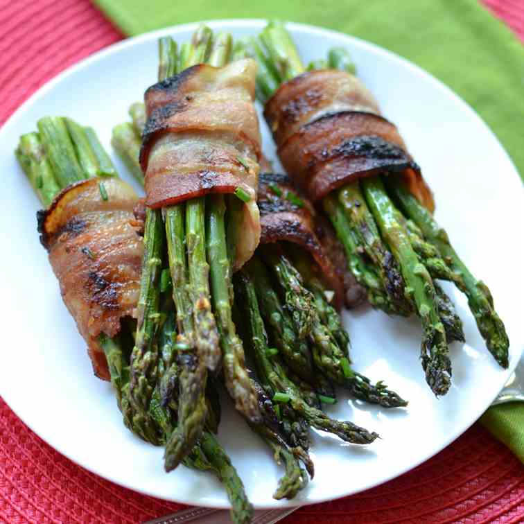 Oven Bacon Wrapped Asparagus