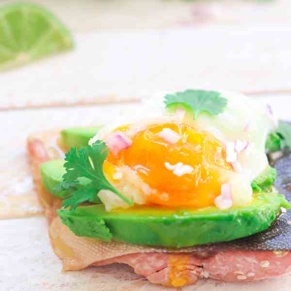 Baked Salmon - Egg with Avocado