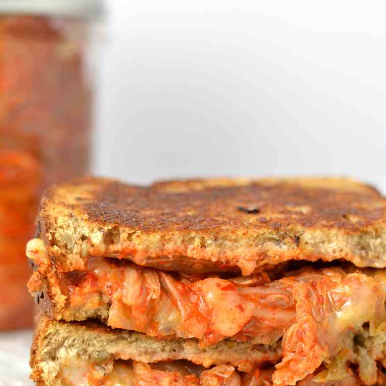 Kimchi Grilled Cheese Sandwich