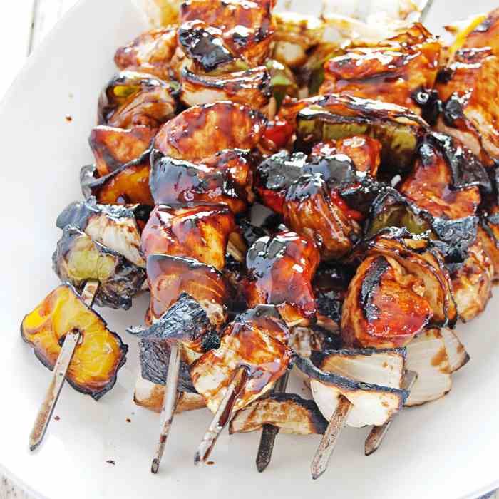 Balsamic BBQ Chicken Skewers