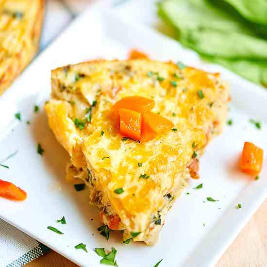 Crustless Goat Cheese Quiche 