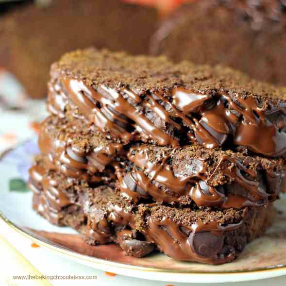 Divine Dark Chocolate Pumpkin Pound Cake