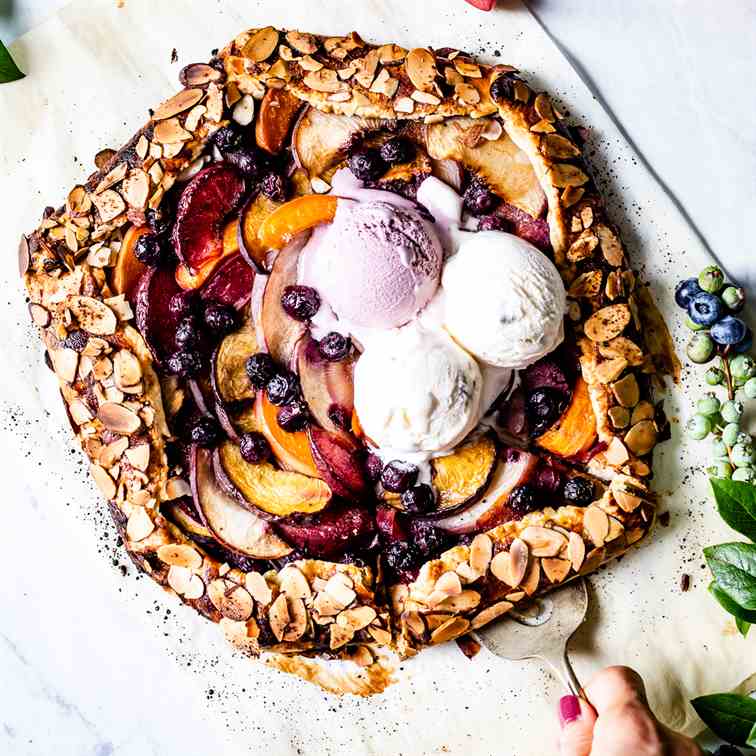 Peach Blueberry Galette