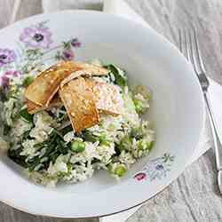 Spring Risotto and Crispy Tofu