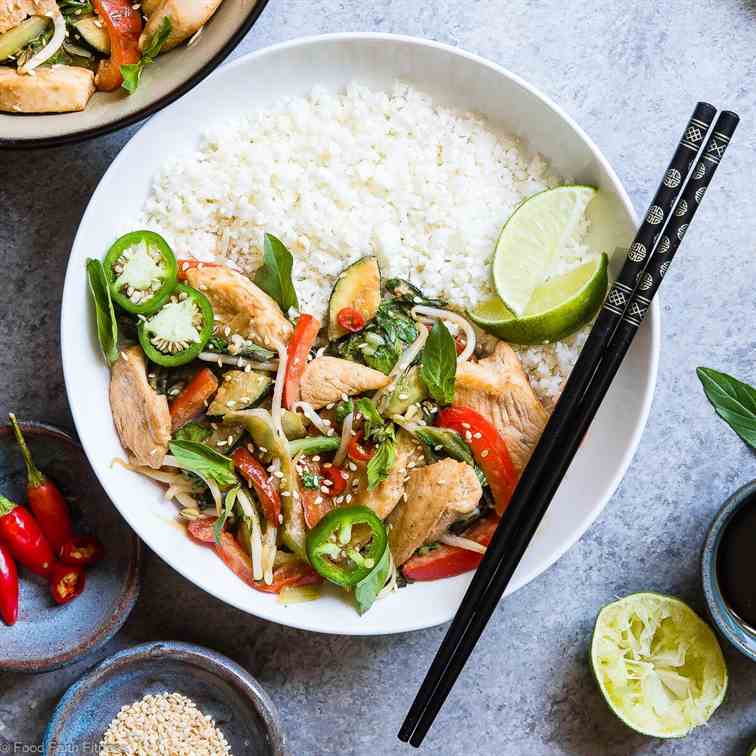 Spicy Thai Basil Chicken Stir Fry