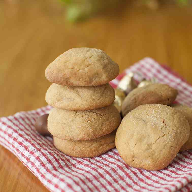 Peanut butter cookies with chocolate