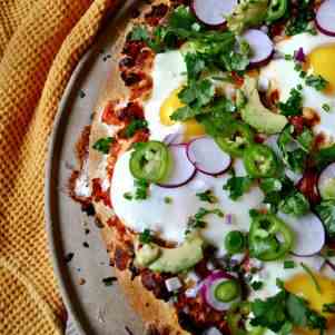 Chorizo & Egg Breakfast Pizza