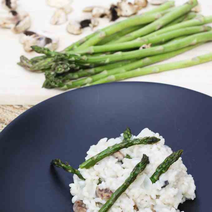 Asparagus and Mushroom Risotto