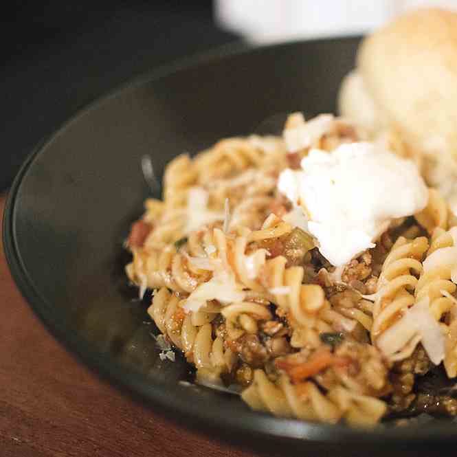 Fusilli with Pork Sausage Ragu