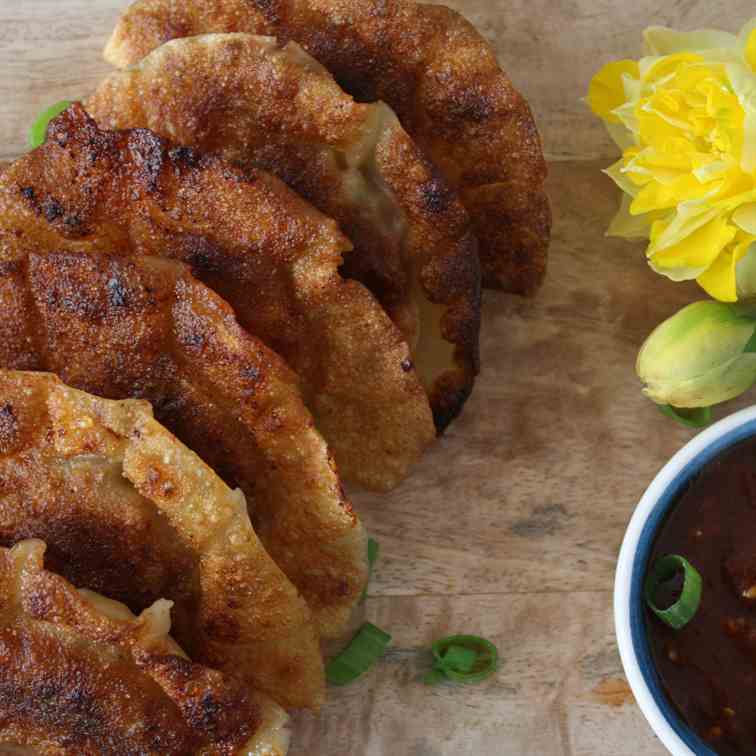 Pork, Carrot and Kale Potstickers