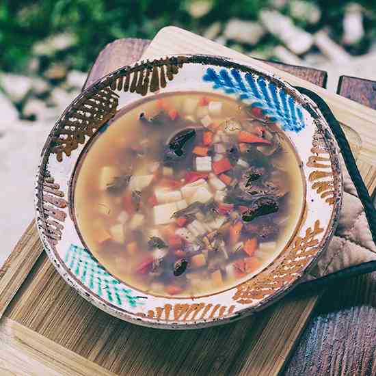 Mushrooms sour soup