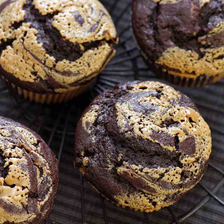 Peanut Butter Chocolate Muffins