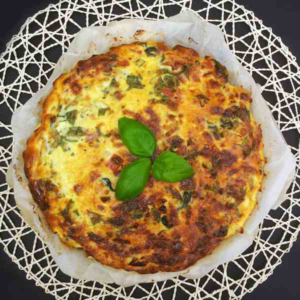 Leek & Spinach Crustless Quiche 