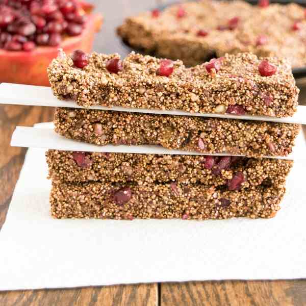 Puffed Amaranth Pomegranate Bars