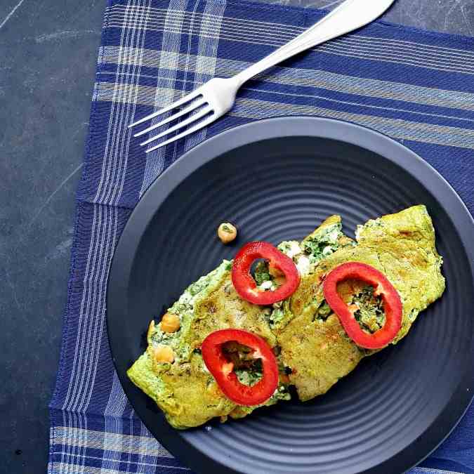 Spinach omelette