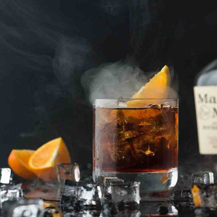 Manhattan Cocktail with a Hint of Smoke