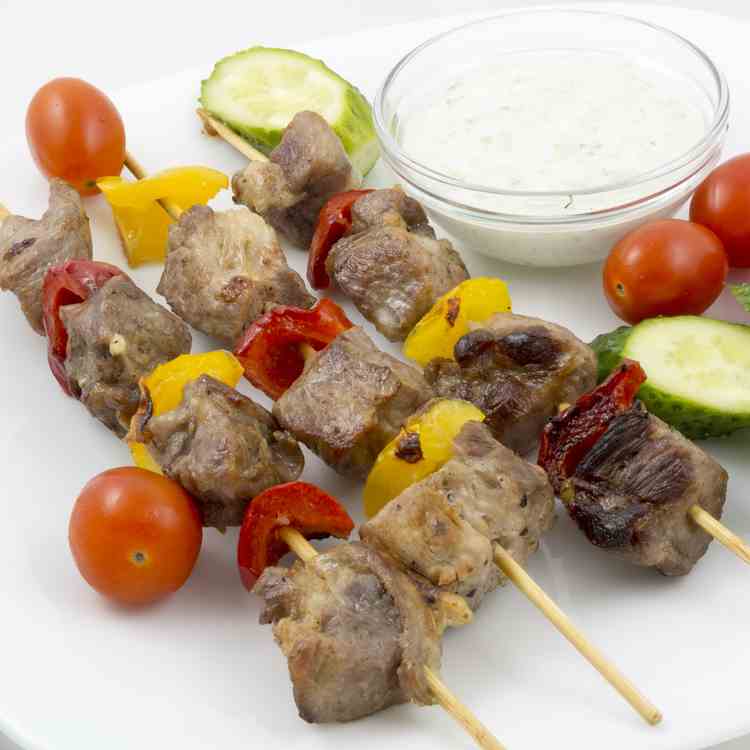 Paleo Pork Kebabs - Peppers