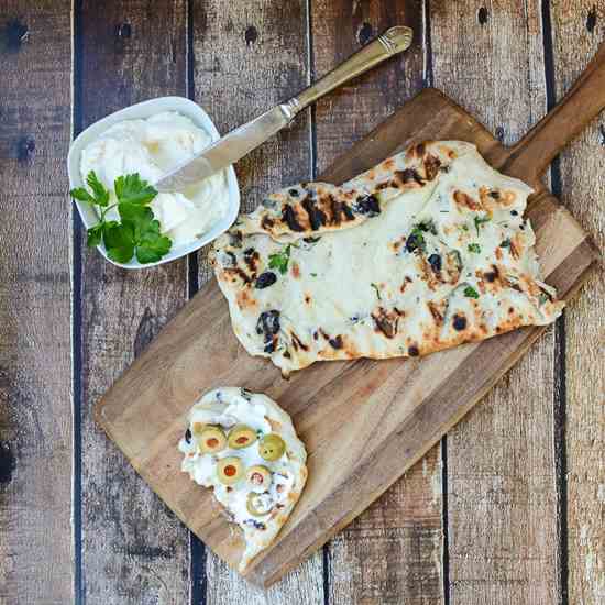 Grilled Olive Herb Bread