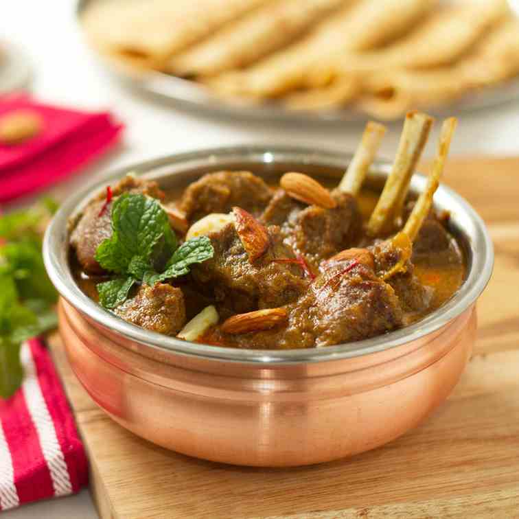 Mutton Curry with Almonds and Saffron