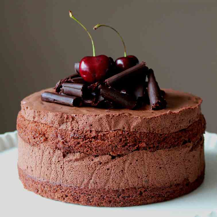 Cherry Chocolate Mousse Cake