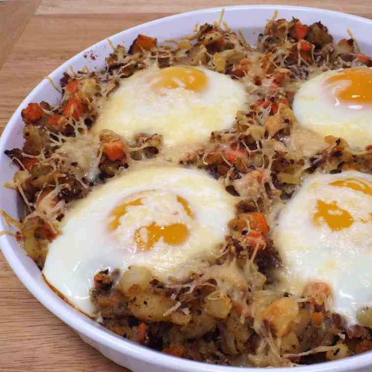 Italian Sausage Hash with Eggs