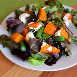 Red-Leaf Salad with Roasted Sweet Potatoes