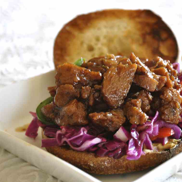 Marinated Seitan Sandwich