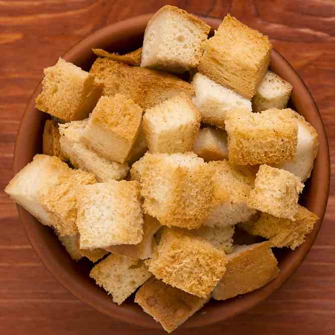 Two Ingredient Air Fryer Croutons