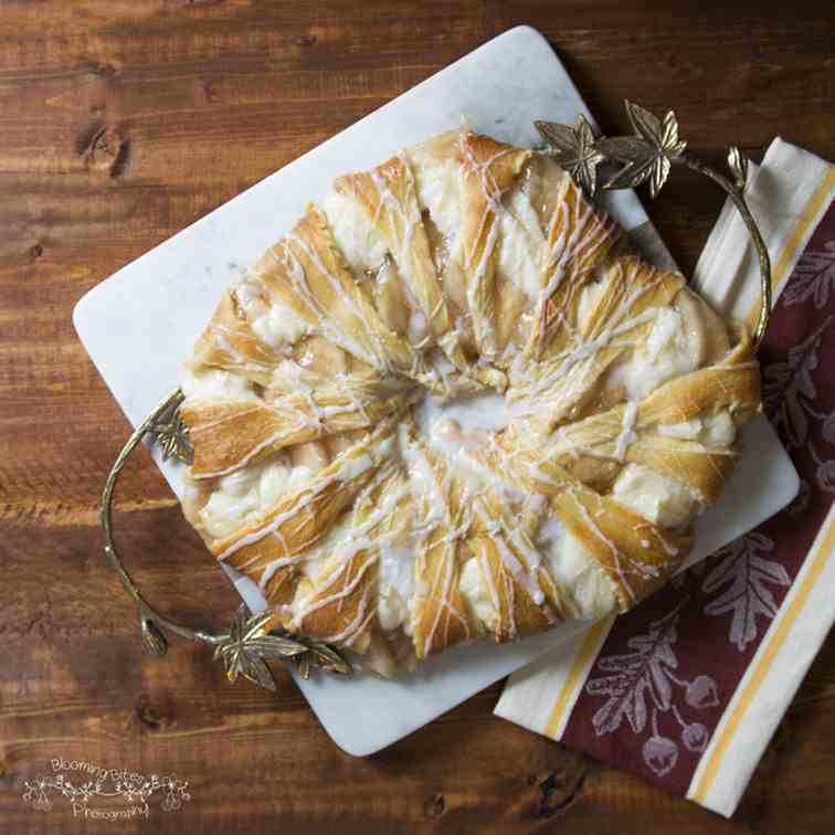 Caramel Apple Cream Cheese Crescent Ring