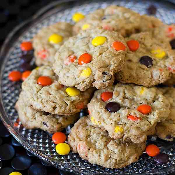 Oatmeal Reese's Pieces Cookies
