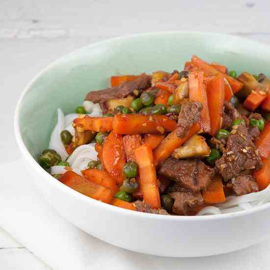 Easy beef and vegetable stir fry