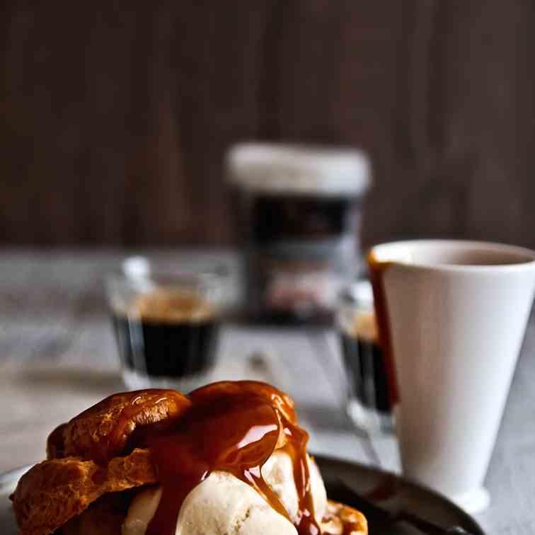 Salted Caramel Ice Cream Profiterole